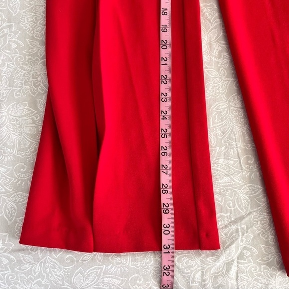 Bebe Jumpsuit Women XS Red Front Slit wide leg pant sleeveless Crepe          B5 - Picture 8 of 10